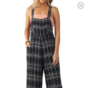 Rip Curl Black and White Overalls / Jumpsuit